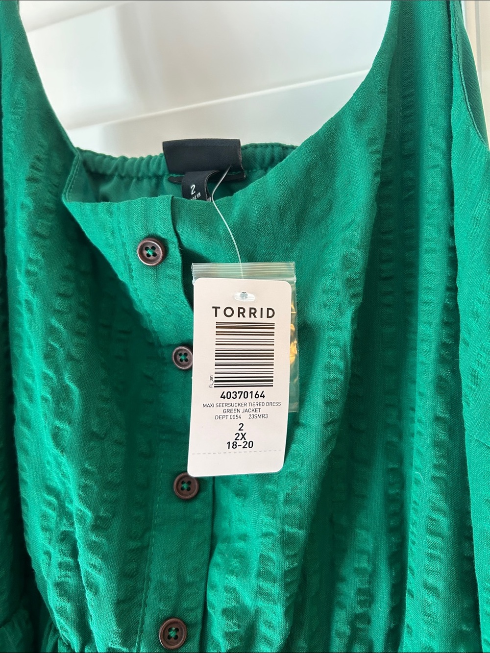 torrid Emerald Green Tiered Maxi Dress with Spaghetti Straps - Picture 2 of 5